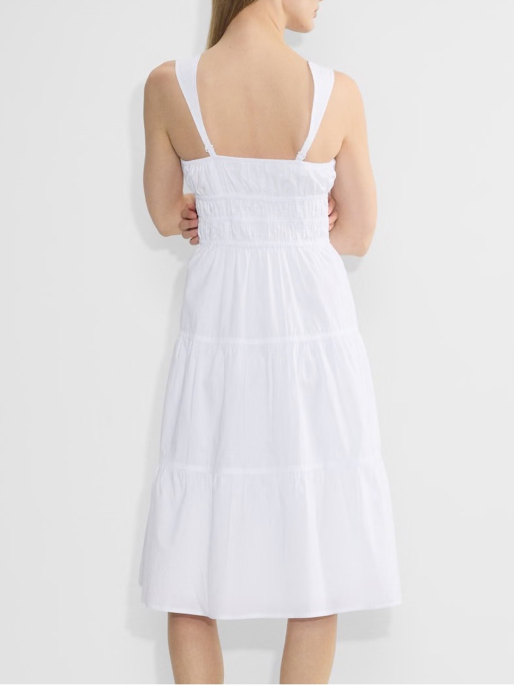 NWT Aritzia Sunday Best Martine Poplin Midi Dress White M - Picture 3 of 8